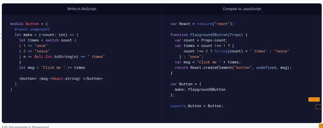 Download web tool or web app Rescript Compiler