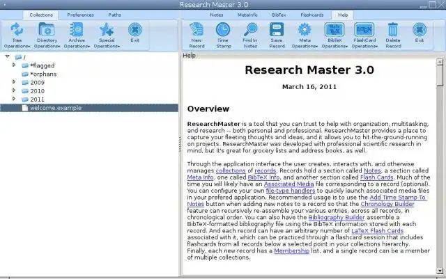 Download web tool or web app Research Master to run in Linux online