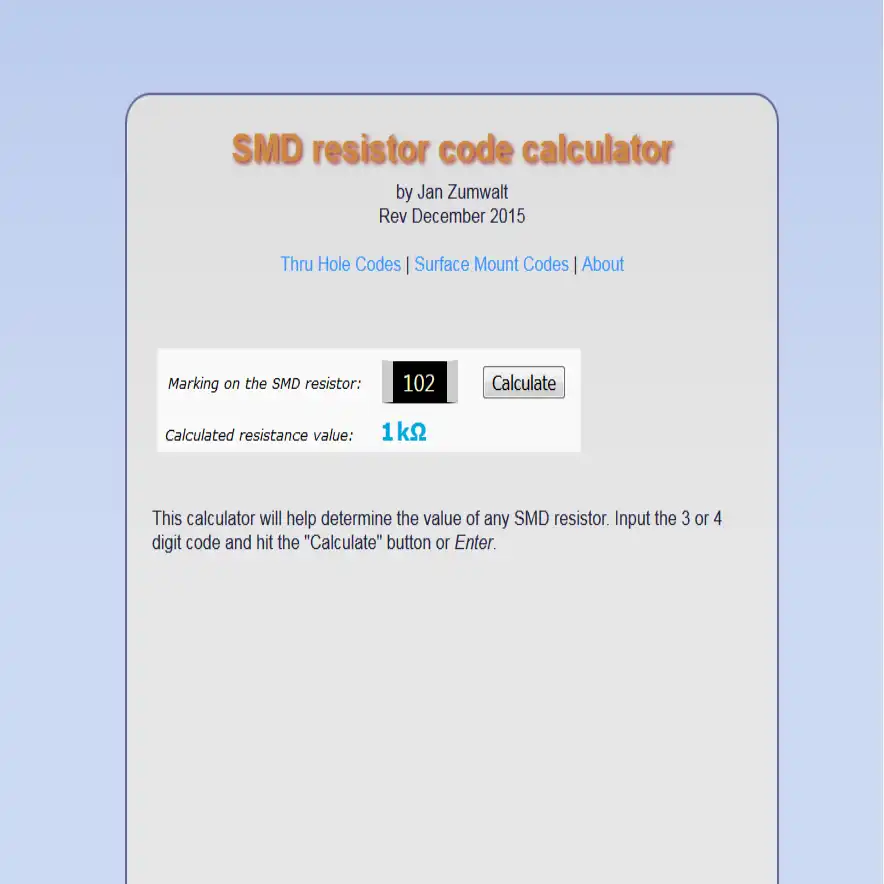 Laden Sie das Webtool oder die Web-App Resistor Value Identifier herunter