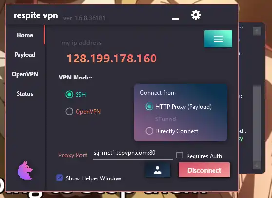 Download web tool or web app respite vpn - ssh client / http injector