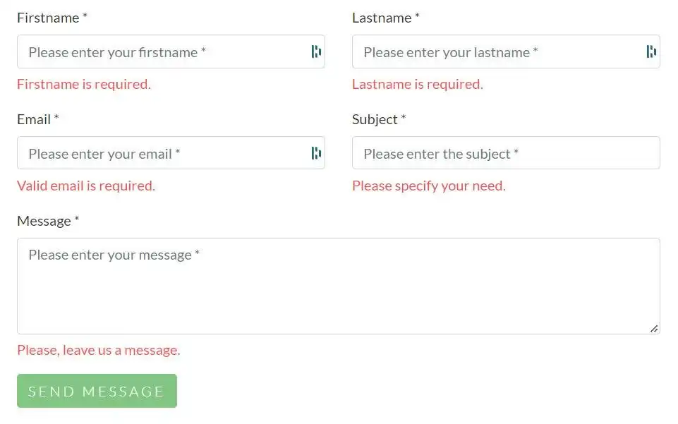 Download web tool or web app Responsive Ajax Contact Form No Redirect