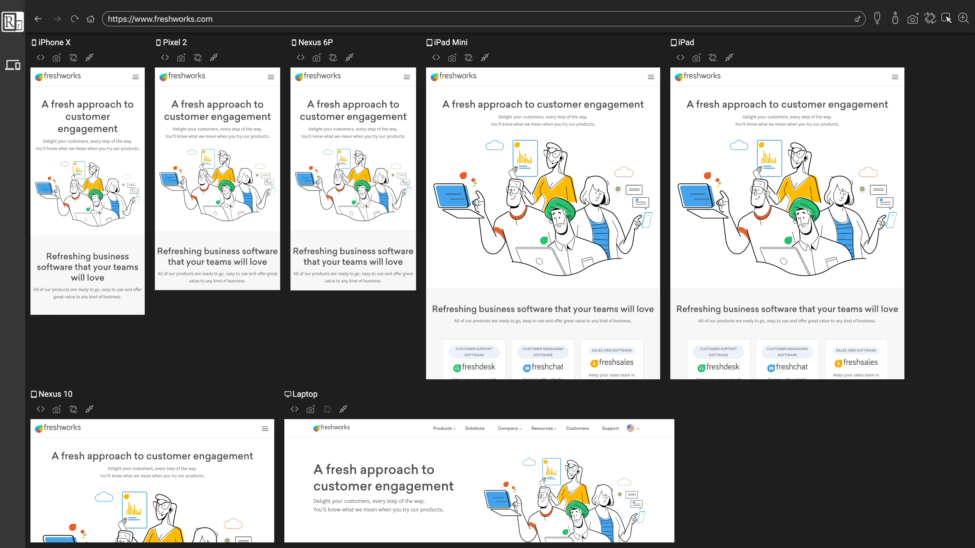 Laden Sie das Web-Tool oder die Web-App Responsively App herunter