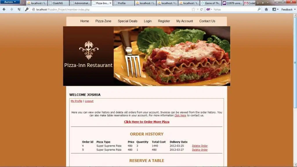 Baixe a ferramenta da web ou o aplicativo da web Restaurant Script (PizzaInn_Project)