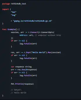 Download web tool or web app RethinkDB-go