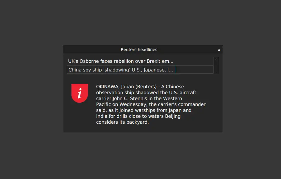 Download web tool or web app Reuters widget