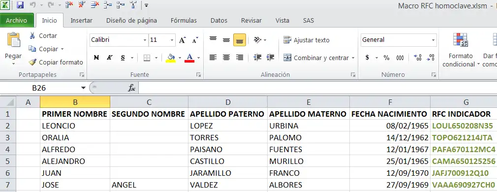 Unduh alat web atau aplikasi web RFC SAT Macro Excel