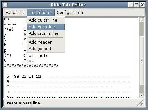 Baixe a ferramenta ou aplicativo da web Ride Guitar Tab Editor