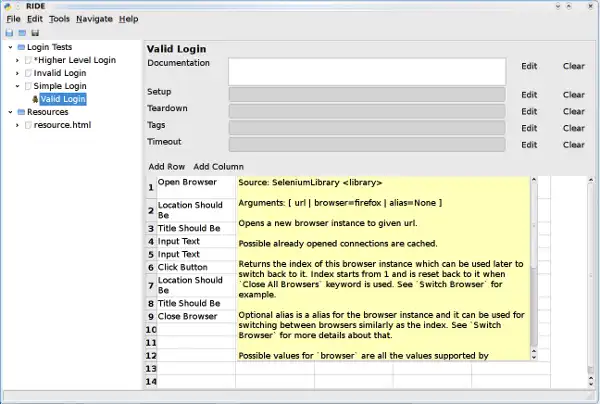 Download web tool or web app RIDE