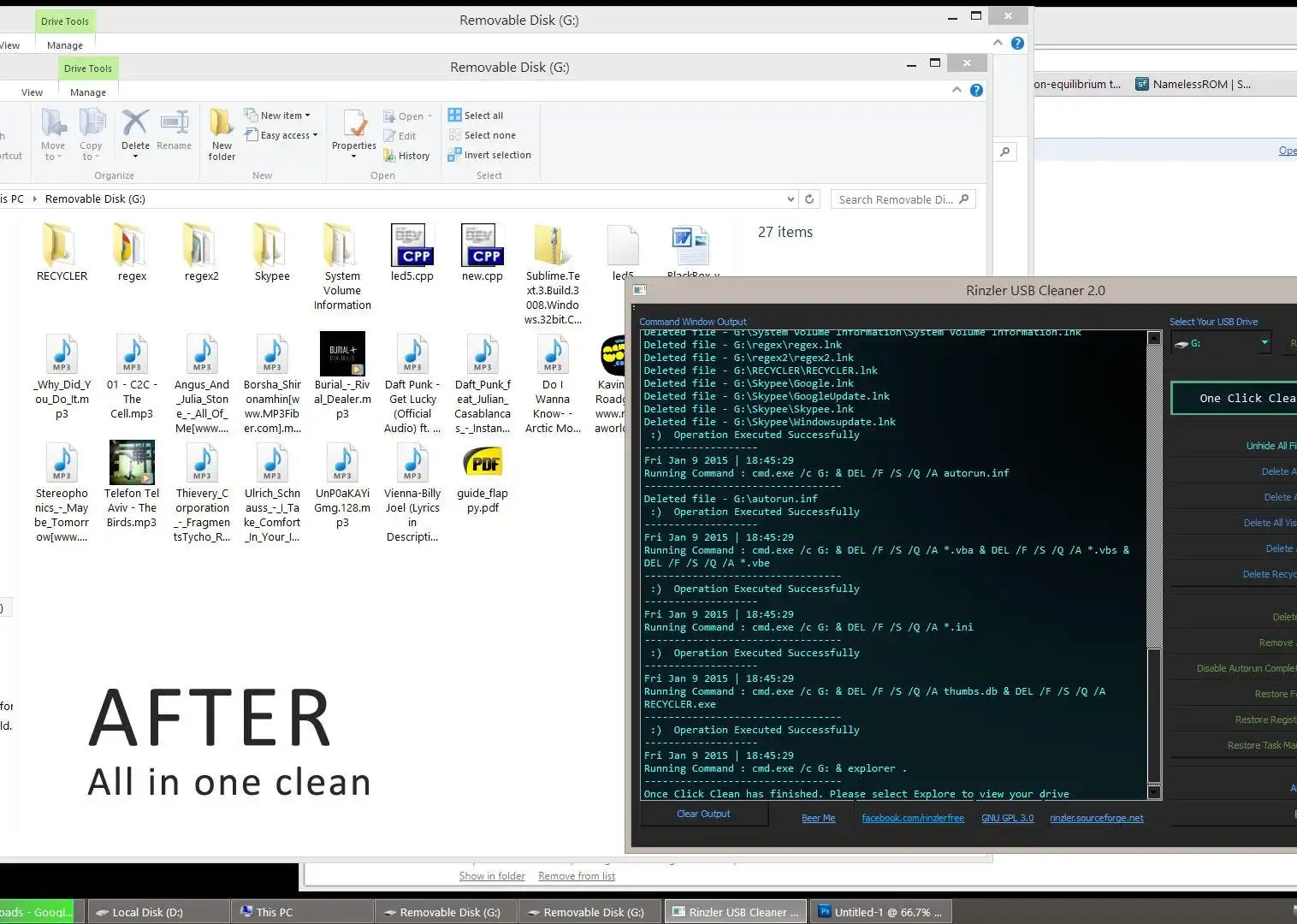 웹 도구 또는 웹 앱 다운로드 Rinzler USB Cleaner