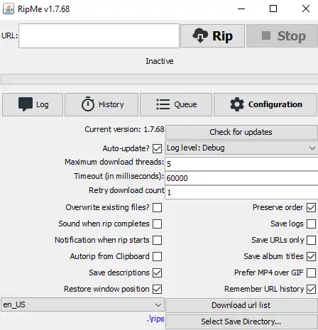 Download web tool or web app RipMe