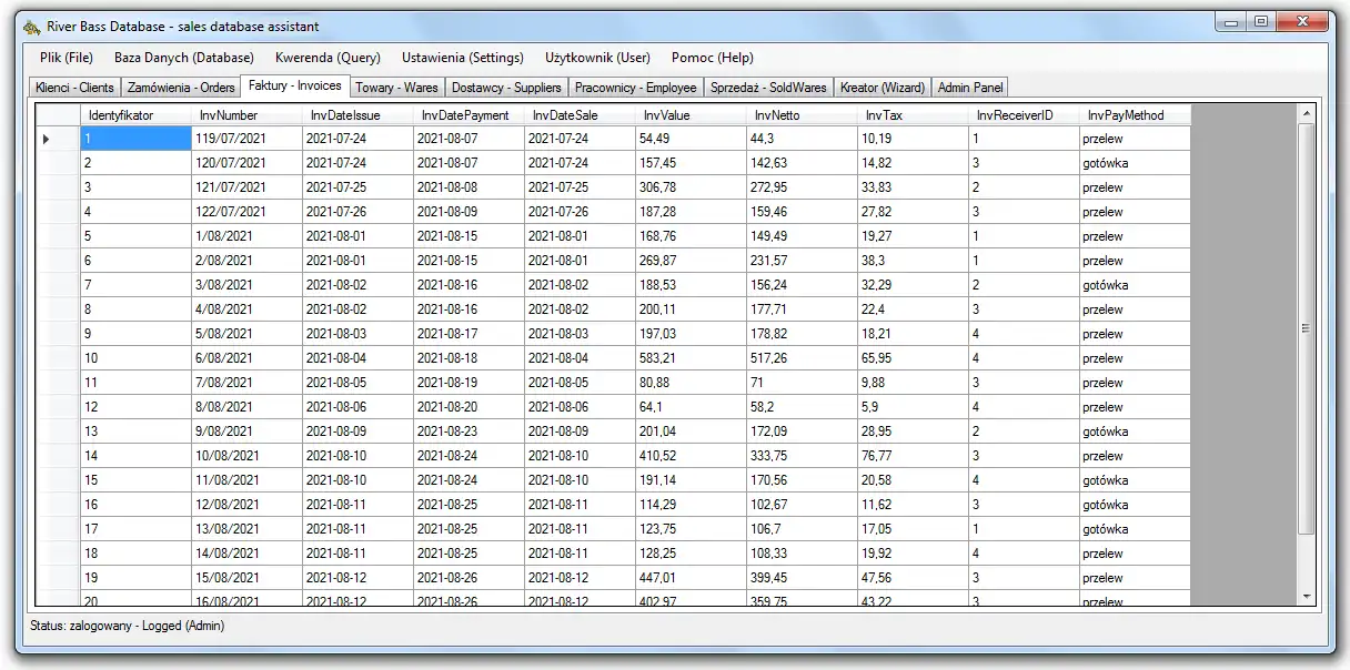 Baixe a ferramenta web ou aplicativo web River Bass Database