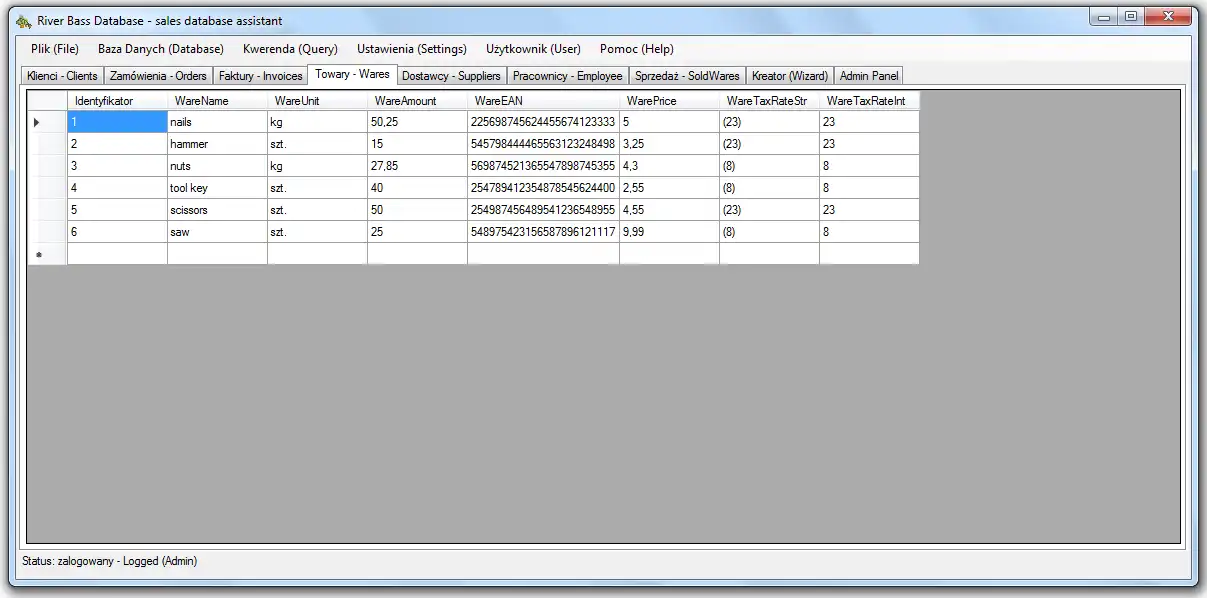 Baixe a ferramenta web ou aplicativo web River Bass Database