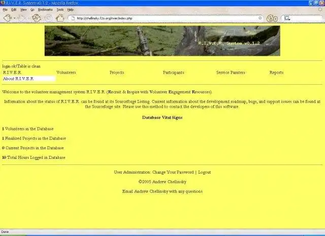 Download webtool of webapp RIVER Volunteer System