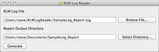 Unduh alat web atau aplikasi web RLM Log Reader