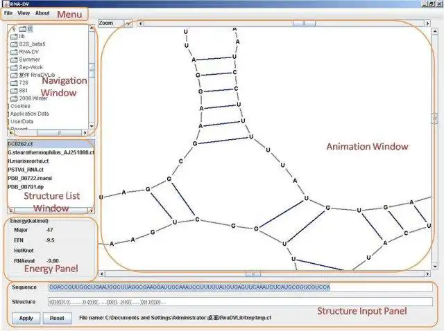 Download web tool or web app RNA-DV to run in Windows online over Linux online