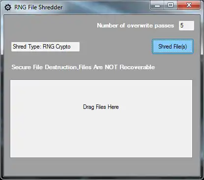 Download web tool or web app RNG File Shredder