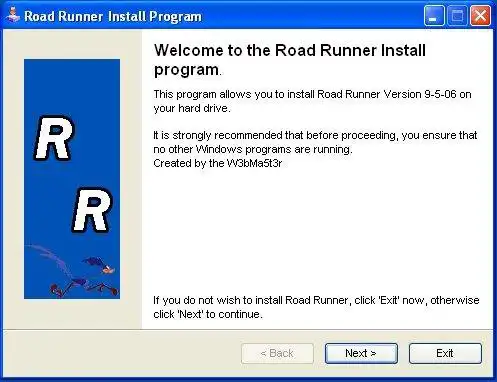 Download web tool or web app RoadRunner Installer and Updater