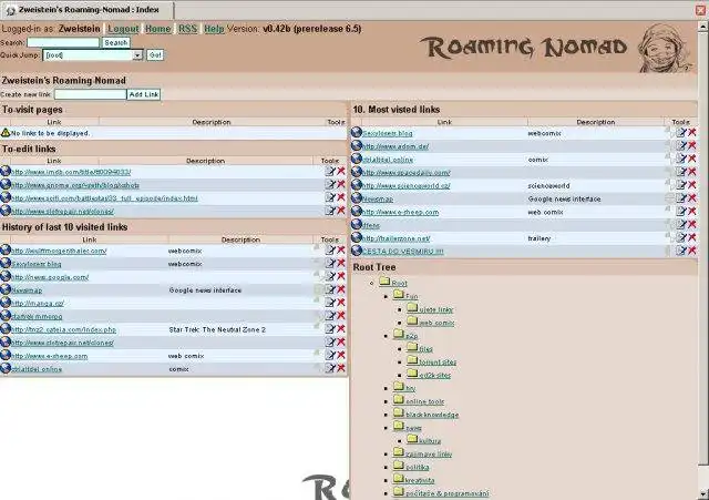 Download web tool or web app Roaming nomad