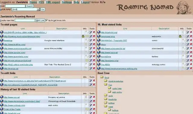 Download web tool or web app Roaming nomad