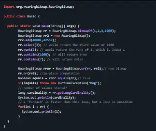 Download web tool or web app RoaringBitmap