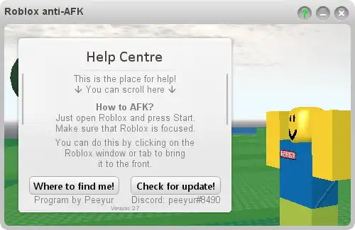 Download web tool or web app Roblox anti-AFK