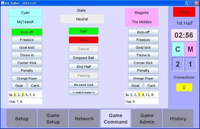 Download web tool or web app RoboCup MSL refbox