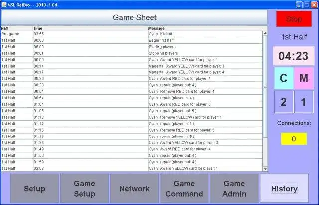 Mag-download ng web tool o web app RoboCup MSL refbox para tumakbo sa Linux online