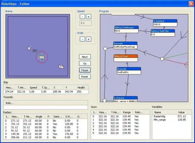 Unduh alat web atau aplikasi web RoboShips untuk dijalankan di Windows online melalui Linux online