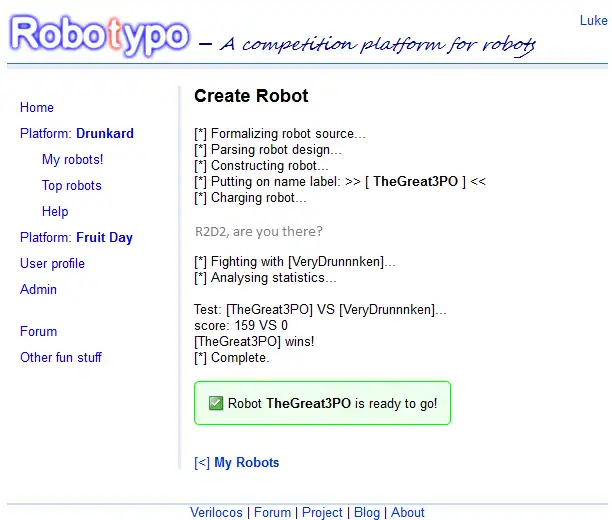 Download web tool or web app Robotypo to run in Windows online over Linux online