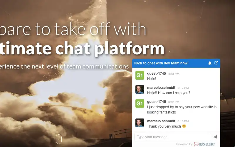 Scarica lo strumento web o l'app web Rocket.Chat Desktop Client