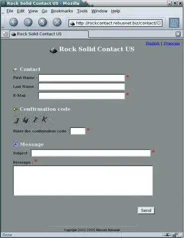 Download web tool or web app Rock Solid Contact US System