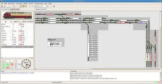 Muat turun alat web atau aplikasi web Sistem Kawalan Kereta Api Model Rocrail