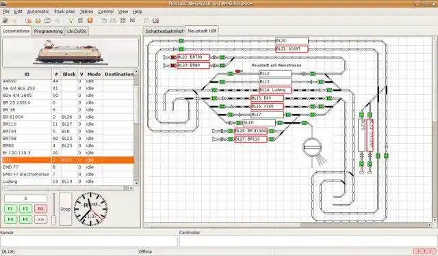 Download de webtool of webapp Rocrail Model Railroad Control System om online onder Linux te draaien