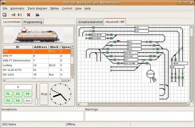 웹 도구 또는 웹 앱 Rocrail Model Railroad Control System을 다운로드하여 Linux 온라인에서 실행