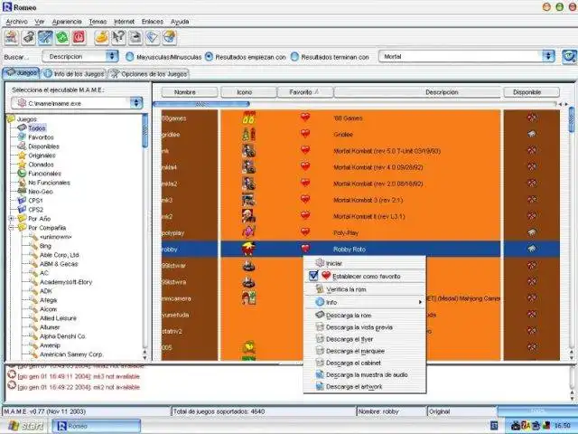 Descargue la herramienta web o la aplicación web Romeo - MAME Frontend para ejecutar en Windows en línea sobre Linux en línea
