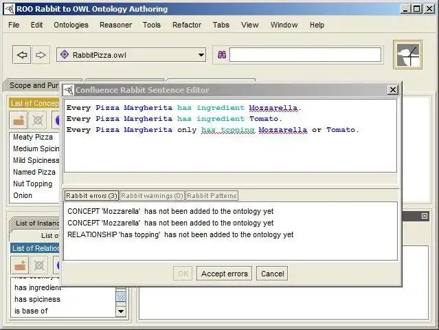 Download webtool of webapp ROO Rabbit to OWL Ontology constructie