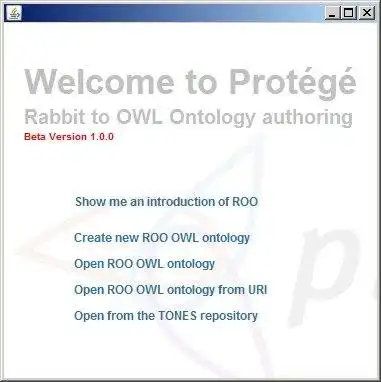 Scarica lo strumento web o l'app web ROO Rabbit to OWL Ontology construction