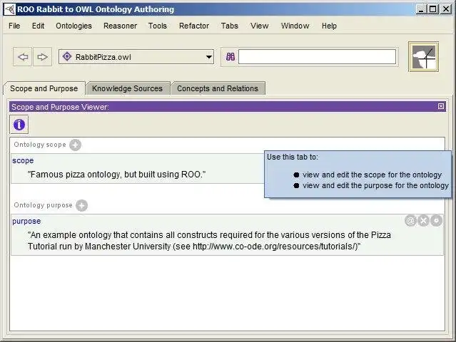 ดาวน์โหลดเครื่องมือเว็บหรือเว็บแอป ROO Rabbit to OWL Ontology construction