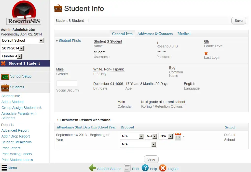 Download web tool or web app RosarioSIS