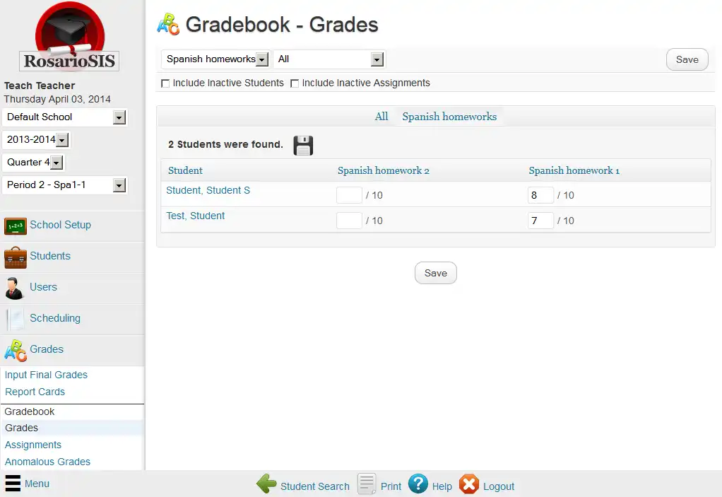 Download web tool or web app RosarioSIS