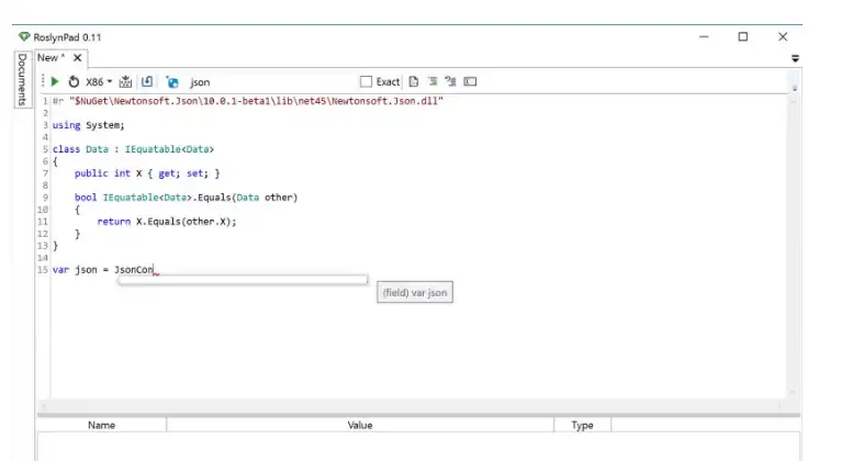 Descargue la herramienta web o la aplicación web RoslynPad