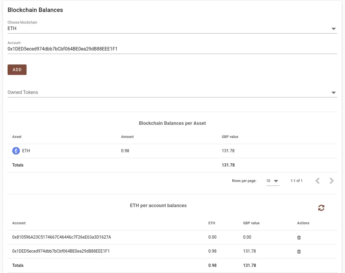 Baixe a ferramenta da web ou o rotki do aplicativo da web