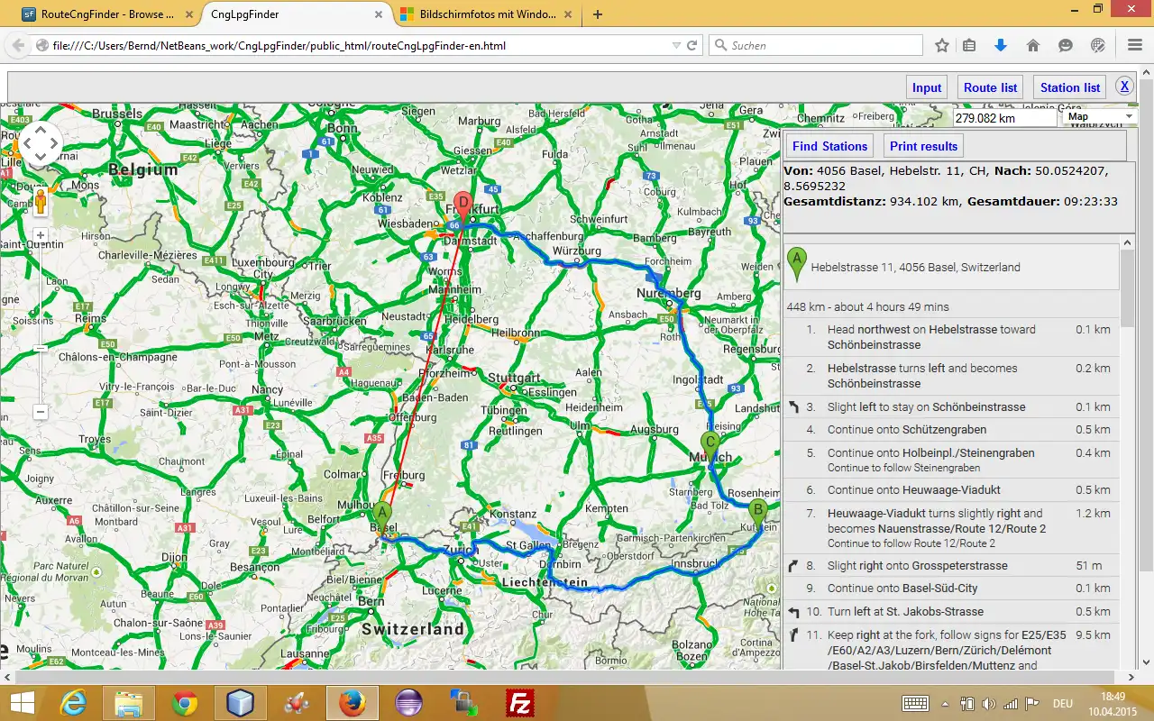 Unduh alat web atau aplikasi web RouteCngFinder untuk dijalankan di Linux online