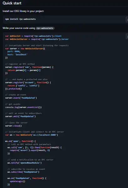 Download web tool or web app rpc-websockets