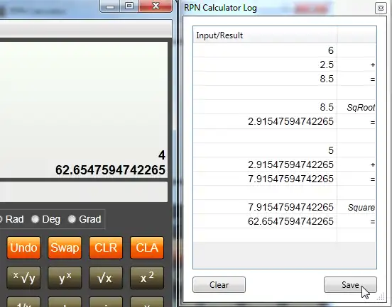 वेब टूल या वेब ऐप RPNcalculator डाउनलोड करें