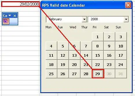 Download de webtool of web-app RPS_Excel_Valid_Date_Calendar om online in Windows via Linux online uit te voeren