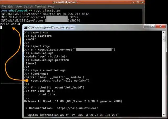Download web tool or web app RPyC (remote python call)
