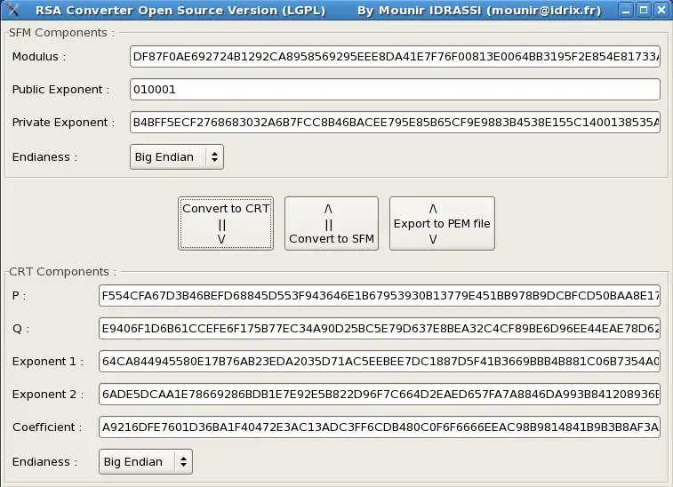 Download web tool or web app RSA Converter