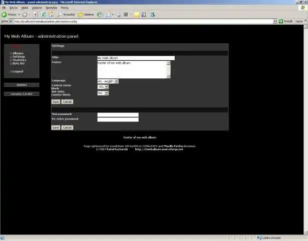 Download web tool or web app RTWebalbum