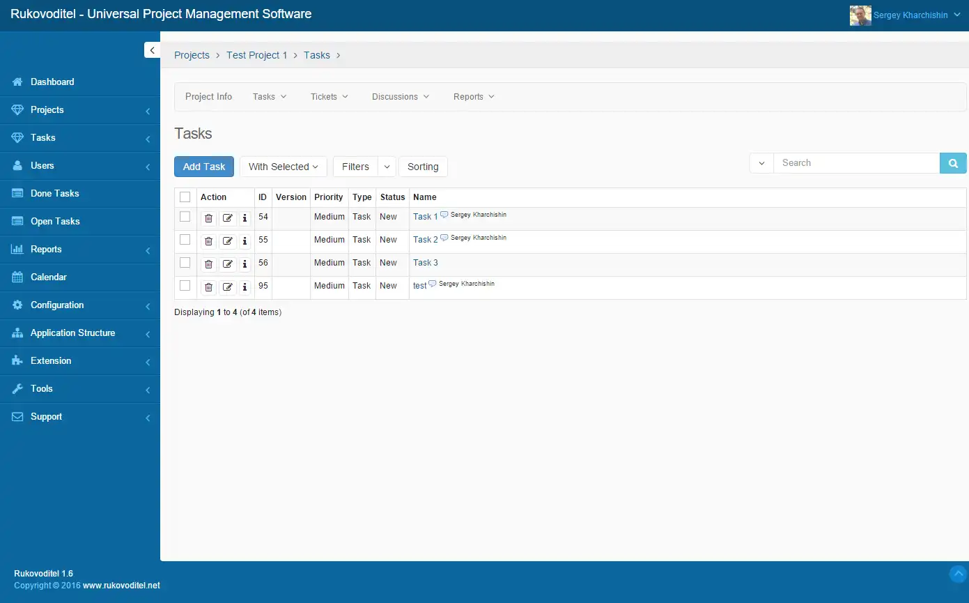 Descargue la herramienta web o la aplicación web Rukovoditel - Gestión de proyectos / CRM